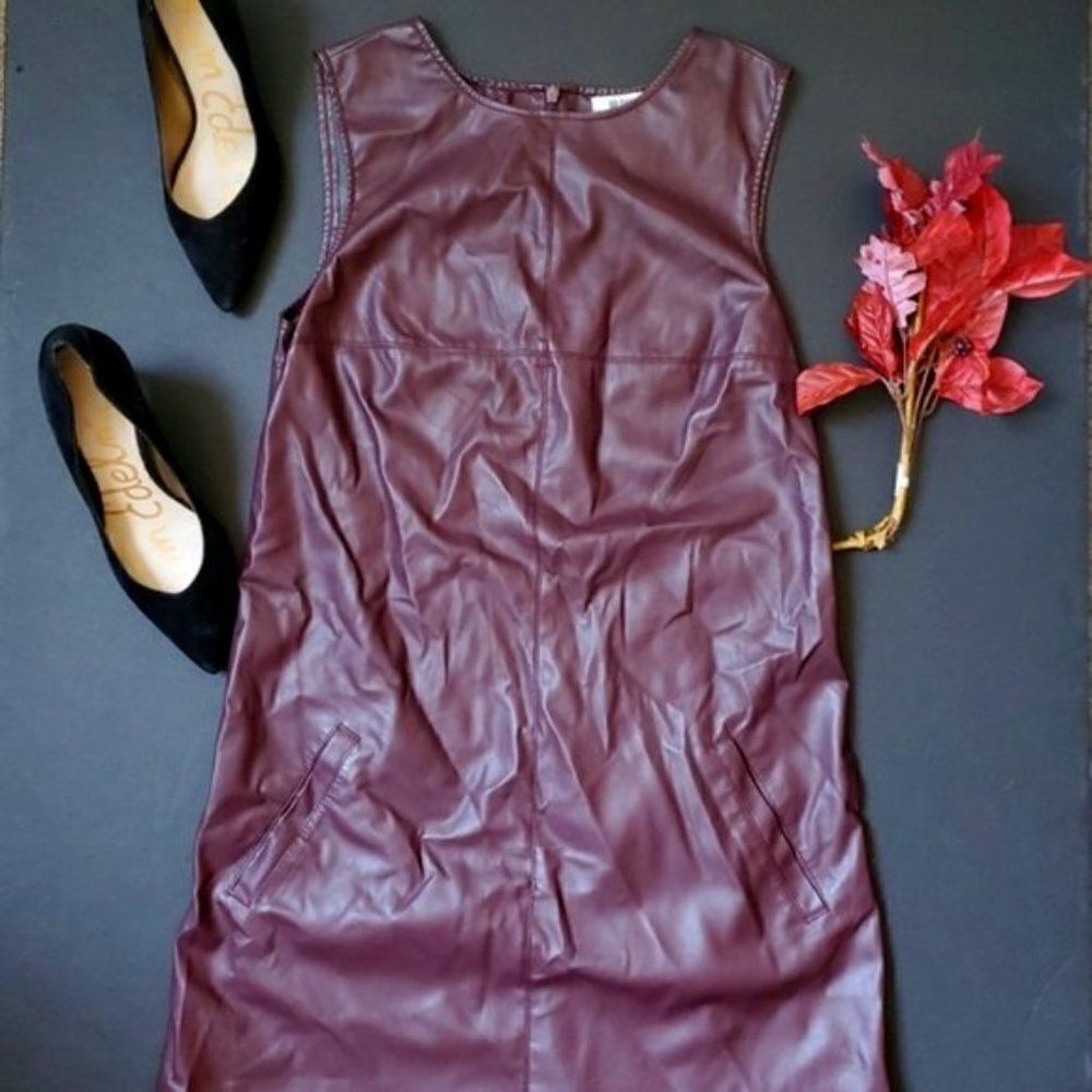 BB Dakota Maroon Pleather Dress